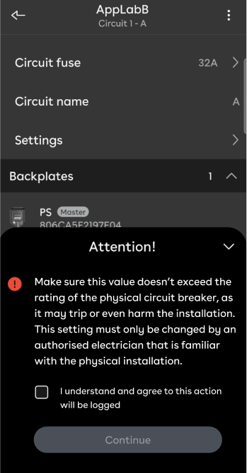 Change Circuit Fuse alert