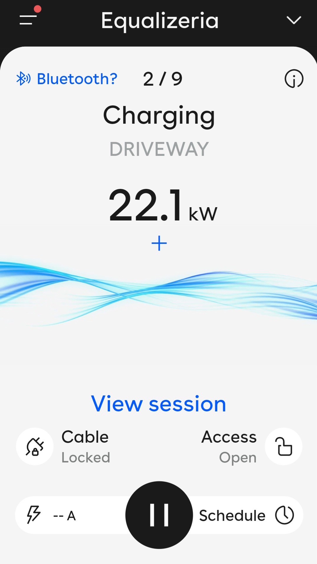 screenshot of the main app card