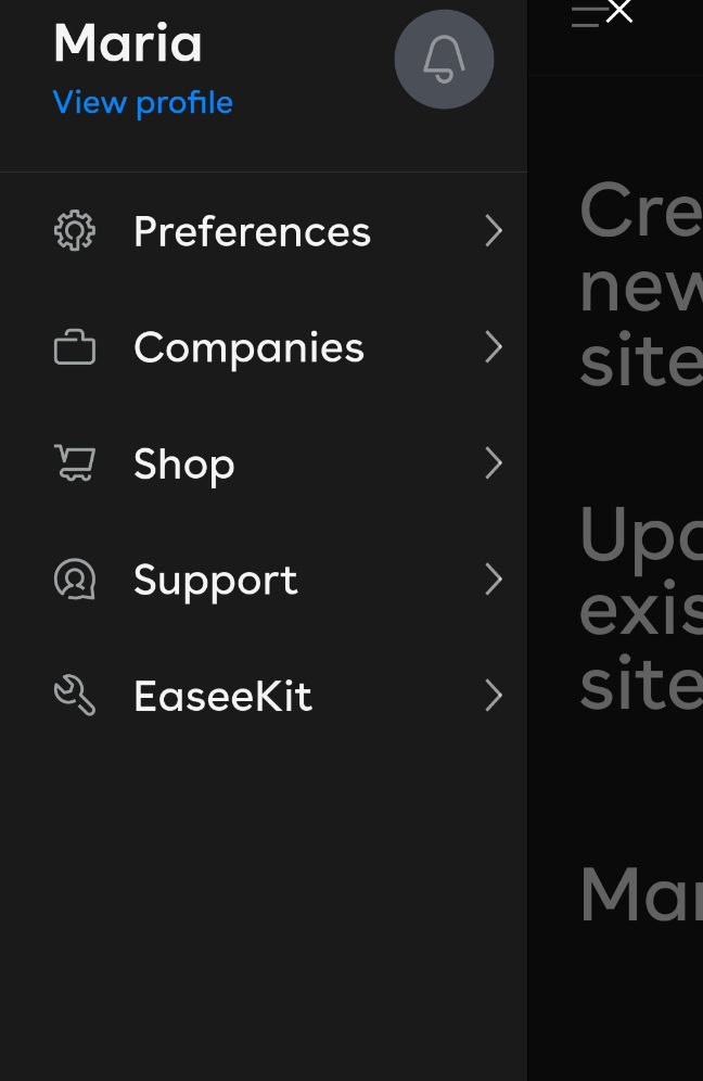 ouvrir le menu