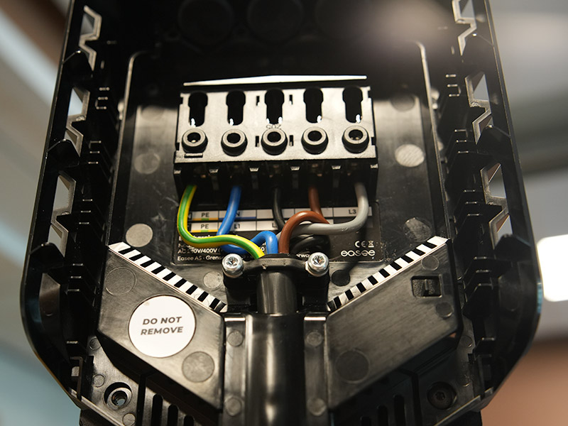 a view of the backplate from below