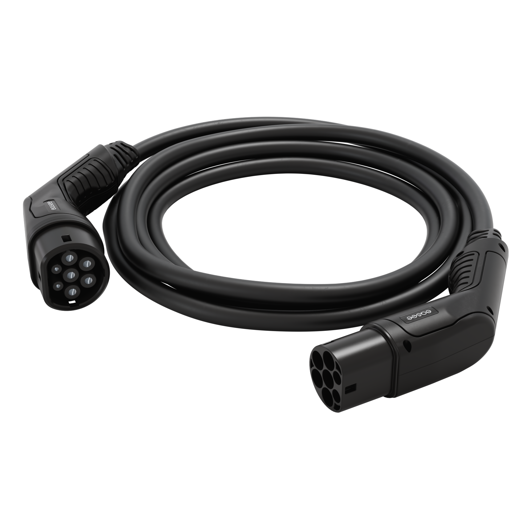 A photo of an Easee charging cable, coiled