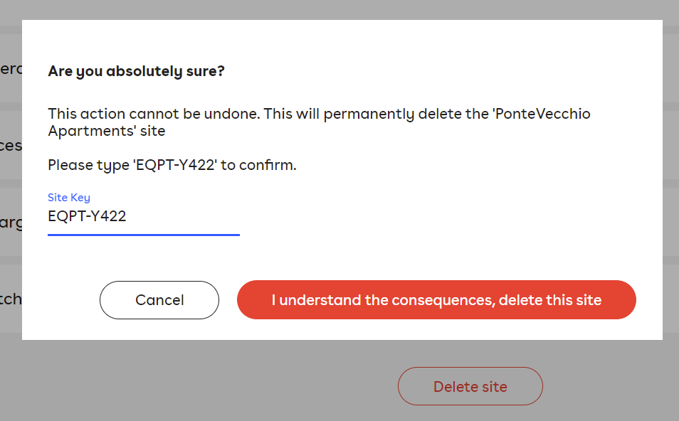 The button in the pop-up has changed from white to red.