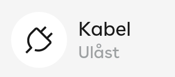 Kabel knapp Låst hvitt ikon